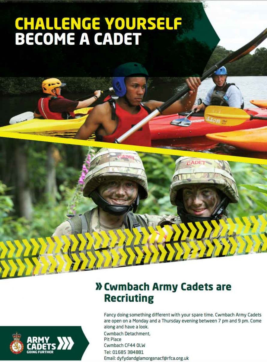 Why not join the cwmbach Army cadets
