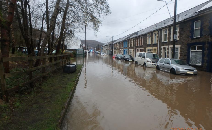 Major investment in flood alleviation delivered in Abercwmboi